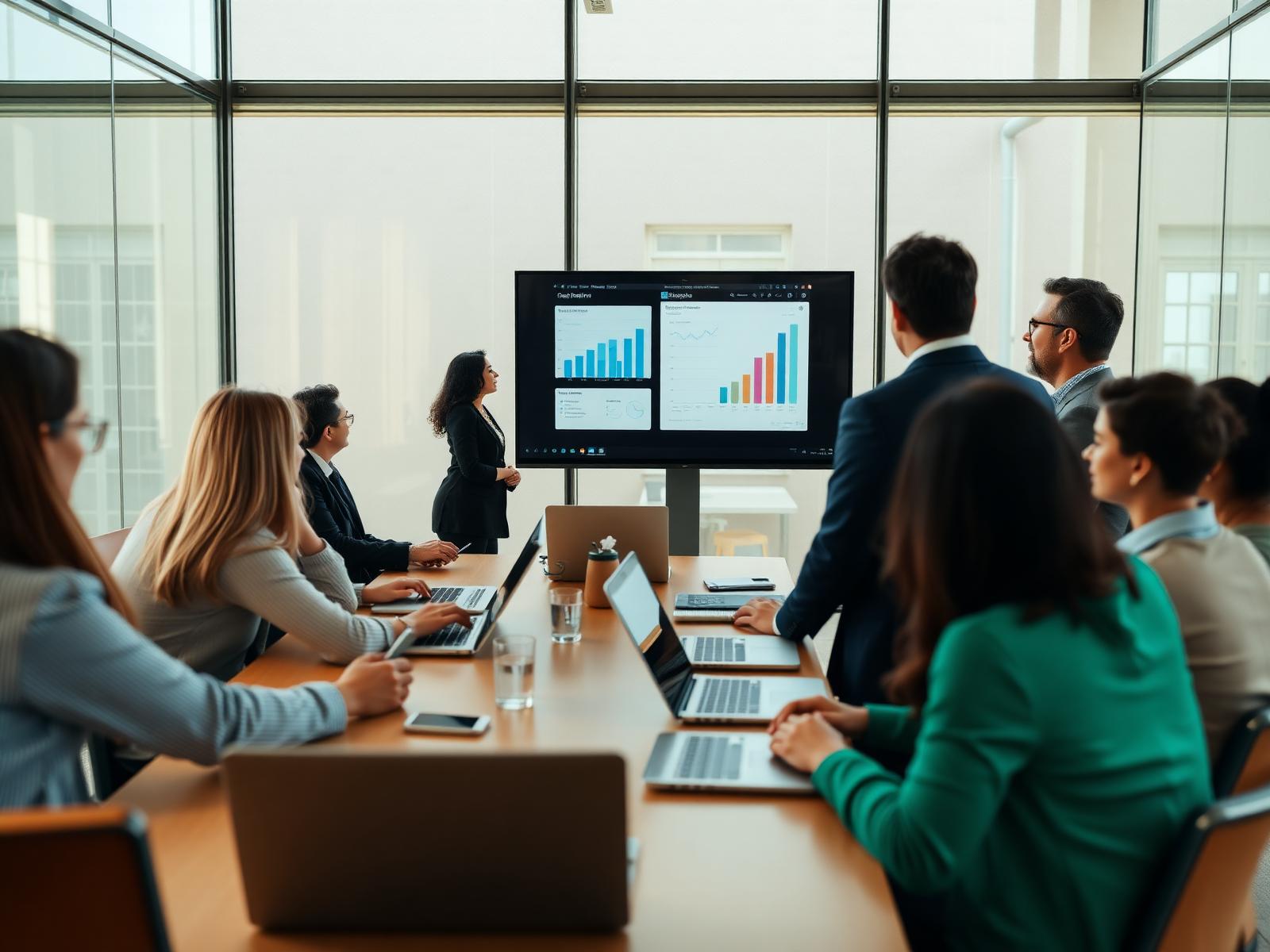 Business team in a corporate training session